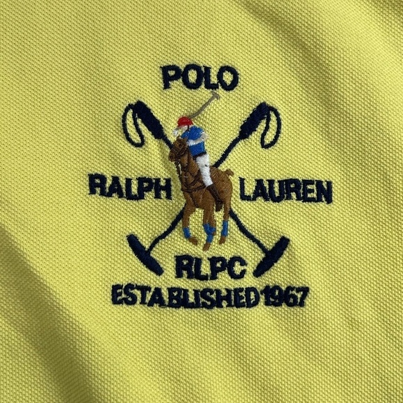 Polo Ralph Lauren XXL Classic Yellow Rugby Short Sleeve Yacht Club Polo Shirt - Picture 4 of 11